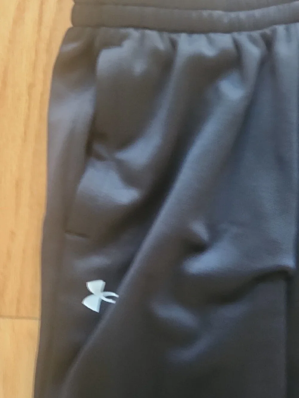 Under Armour Kids Black Jogger Sweatpants with White Logo Medium